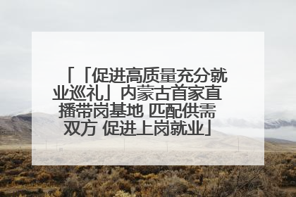 「促进高质量充分就业巡礼」内蒙古首家直播带岗基地 匹配供需双方 促进上岗就业