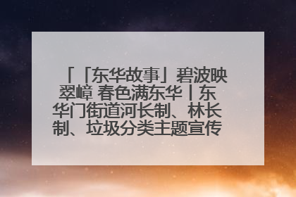 「东华故事」碧波映翠嶂 春色满东华丨东华门街道河长制、林长制、垃圾分类主题宣传如火如荼中