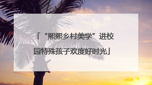 “熙熙乡村美学”进校园特殊孩子欢度好时光