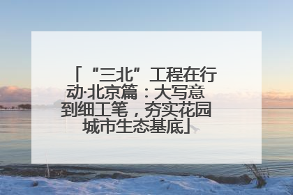 “三北”工程在行动·北京篇：大写意到细工笔，夯实花园城市生态基底