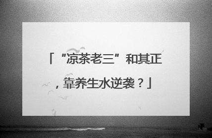 “凉茶老三”和其正，靠养生水逆袭？