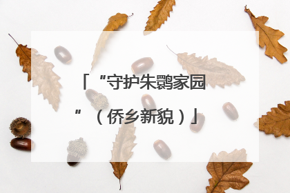 “守护朱鹮家园”（侨乡新貌）