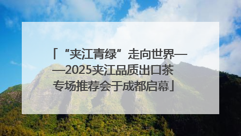 “夹江青绿”走向世界——2025夹江品质出口茶专场推荐会于成都启幕