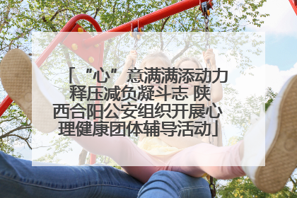 “心”意满满添动力 释压减负凝斗志 陕西合阳公安组织开展心理健康团体辅导活动