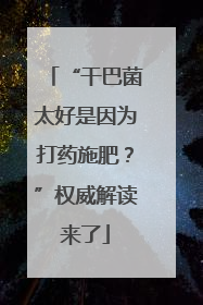 “干巴菌太好是因为打药施肥？”权威解读来了