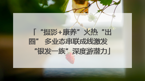 “摄影+康养”火热“出圈” 多业态串联成线激发“银发一族”深度游潜力