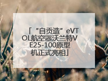 “自贡造”eVTOL航空器沃兰特VE25-100原型机正式亮相