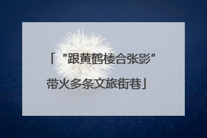 “跟黄鹤楼合张影”带火多条文旅街巷