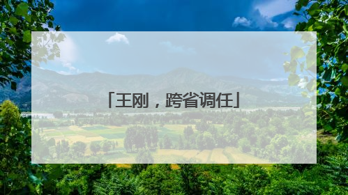 王刚，跨省调任