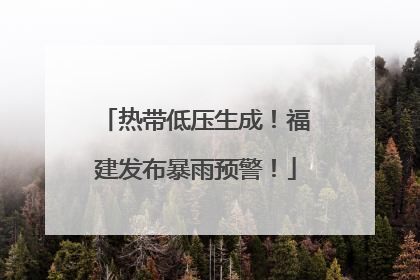 热带低压生成！福建发布暴雨预警！