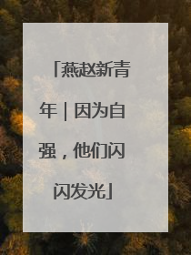 燕赵新青年｜因为自强，他们闪闪发光