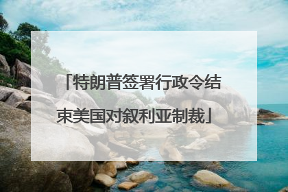 特朗普签署行政令结束美国对叙利亚制裁