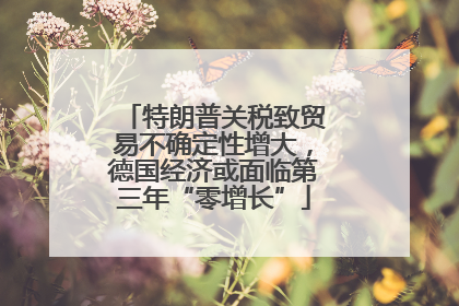 特朗普关税致贸易不确定性增大，德国经济或面临第三年“零增长”
