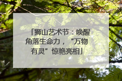 狮山艺术节：唤醒角落生命力，“万物有灵”惊艳亮相