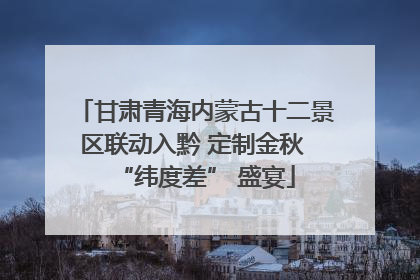 甘肃青海内蒙古十二景区联动入黔 定制金秋 “纬度差” 盛宴