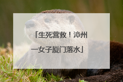 生死营救！漳州一女子厦门落水
