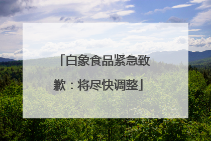 白象食品紧急致歉：将尽快调整