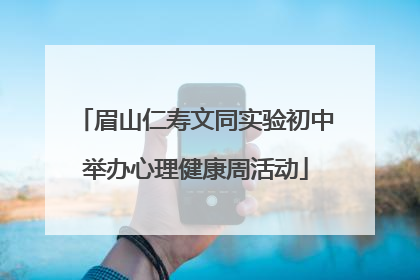眉山仁寿文同实验初中举办心理健康周活动