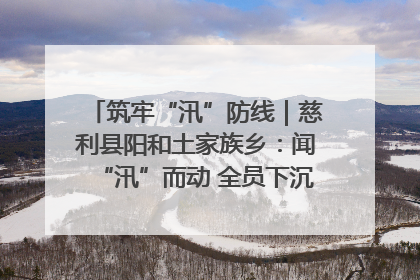 筑牢“汛”防线｜慈利县阳和土家族乡：闻“汛”而动 全员下沉筑牢防汛“安全堤”