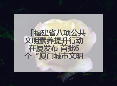 福建省八项公共文明素养提升行动在厦发布 首批6个“厦门城市文明观察点”授牌