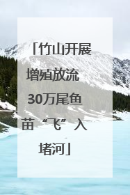 竹山开展增殖放流 30万尾鱼苗“飞”入堵河
