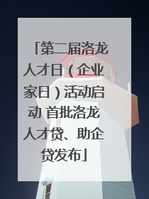第二届洛龙人才日（企业家日）活动启动 首批洛龙人才贷、助企贷发布