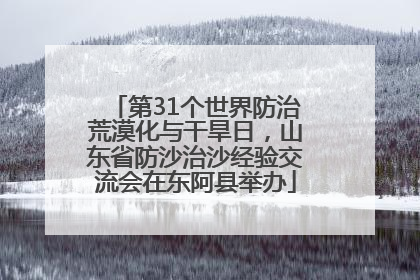 第31个世界防治荒漠化与干旱日，山东省防沙治沙经验交流会在东阿县举办
