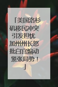 美国洛杉矶移民冲突引发担忧 加州州长怒批白宫煽动紧张局势！