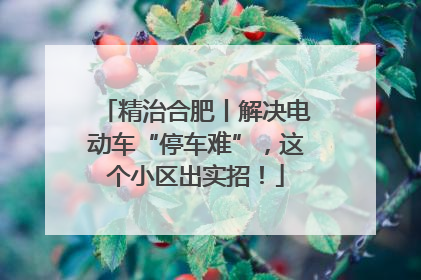 精治合肥丨解决电动车“停车难”，这个小区出实招！
