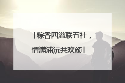 粽香四溢联五社，情满浦沅共欢颜