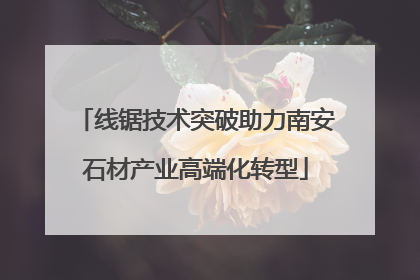 线锯技术突破助力南安石材产业高端化转型