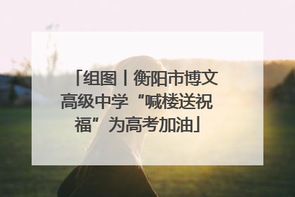 组图丨衡阳市博文高级中学“喊楼送祝福”为高考加油