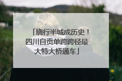 绕行半城成历史！四川自贡单跨跨径最大特大桥通车