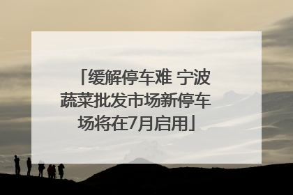 缓解停车难 宁波蔬菜批发市场新停车场将在7月启用