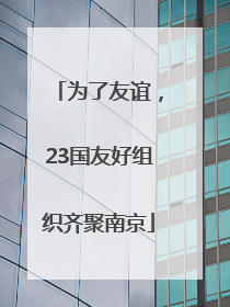 为了友谊，23国友好组织齐聚南京