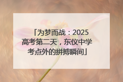 为梦而战：2025高考第二天，东仪中学考点外的拼搏瞬间