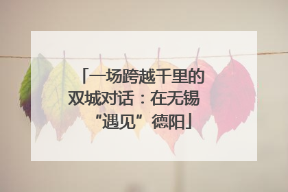 一场跨越千里的双城对话：在无锡“遇见”德阳