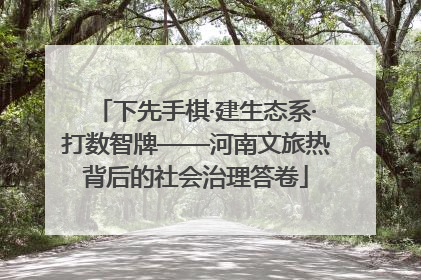 下先手棋·建生态系·打数智牌——河南文旅热背后的社会治理答卷