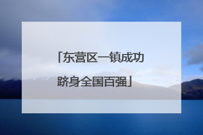 东营区一镇成功跻身全国百强