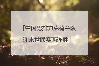 中国男排力克荷兰队 迎来世联赛两连胜