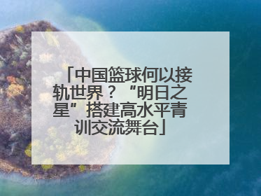 中国篮球何以接轨世界？“明日之星”搭建高水平青训交流舞台