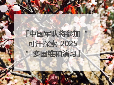 中国军队将参加“可汗探索-2025”多国维和演习