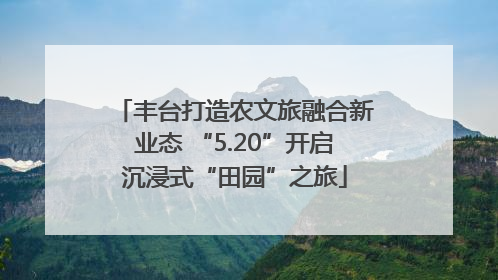 丰台打造农文旅融合新业态 “5.20”开启沉浸式“田园”之旅