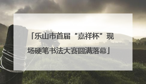 乐山市首届“嘉祥杯”现场硬笔书法大赛圆满落幕