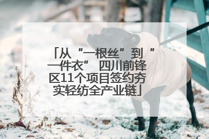 从“一根丝”到“一件衣” 四川前锋区11个项目签约夯实轻纺全产业链