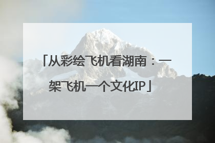 从彩绘飞机看湖南：一架飞机一个文化IP