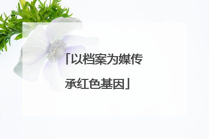 以档案为媒传承红色基因