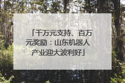 千万元支持、百万元奖励：山东机器人产业迎大波利好