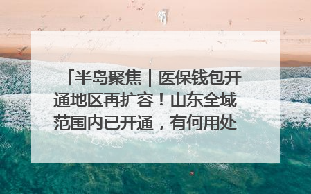 半岛聚焦｜医保钱包开通地区再扩容！山东全域范围内已开通，有何用处？如何操作？速戳→
