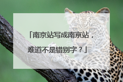 南京站写成南亰站，难道不是错别字？